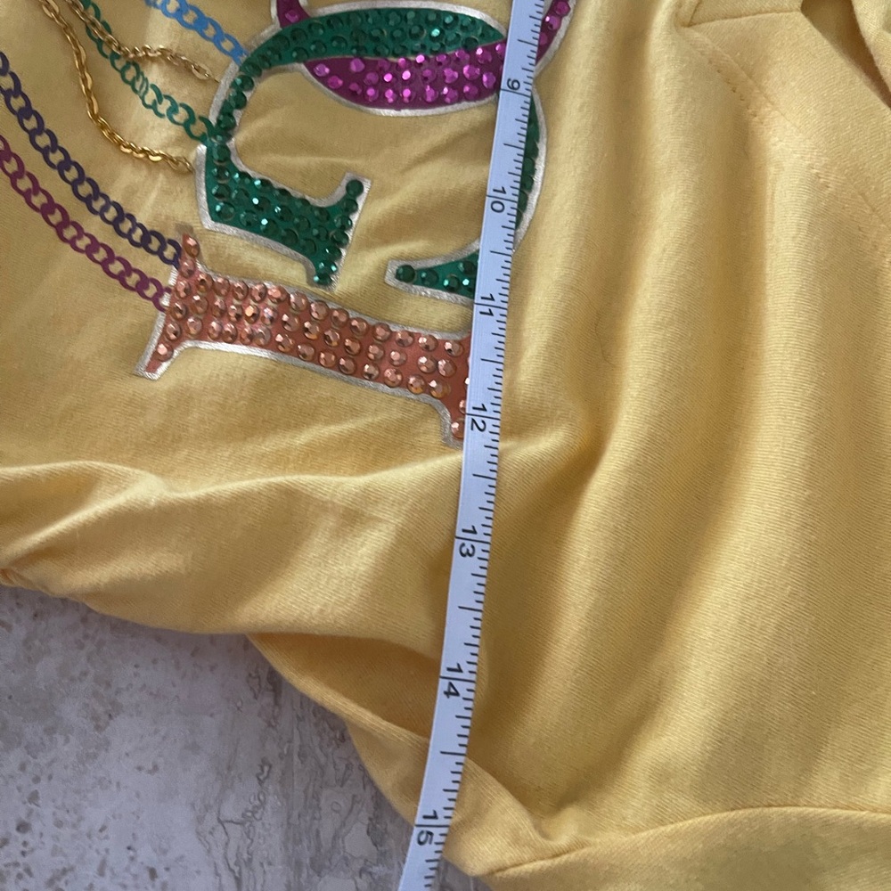 Coogi 3D Australia Women’s Tee Shirt Top Gold Chains Ruched Sides NWT VTG Sexy - Picture 9 of 13